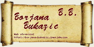 Borjana Bukazić vizit kartica